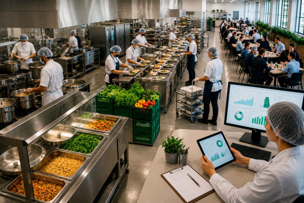 Alimentação corporativa em grandes empresas