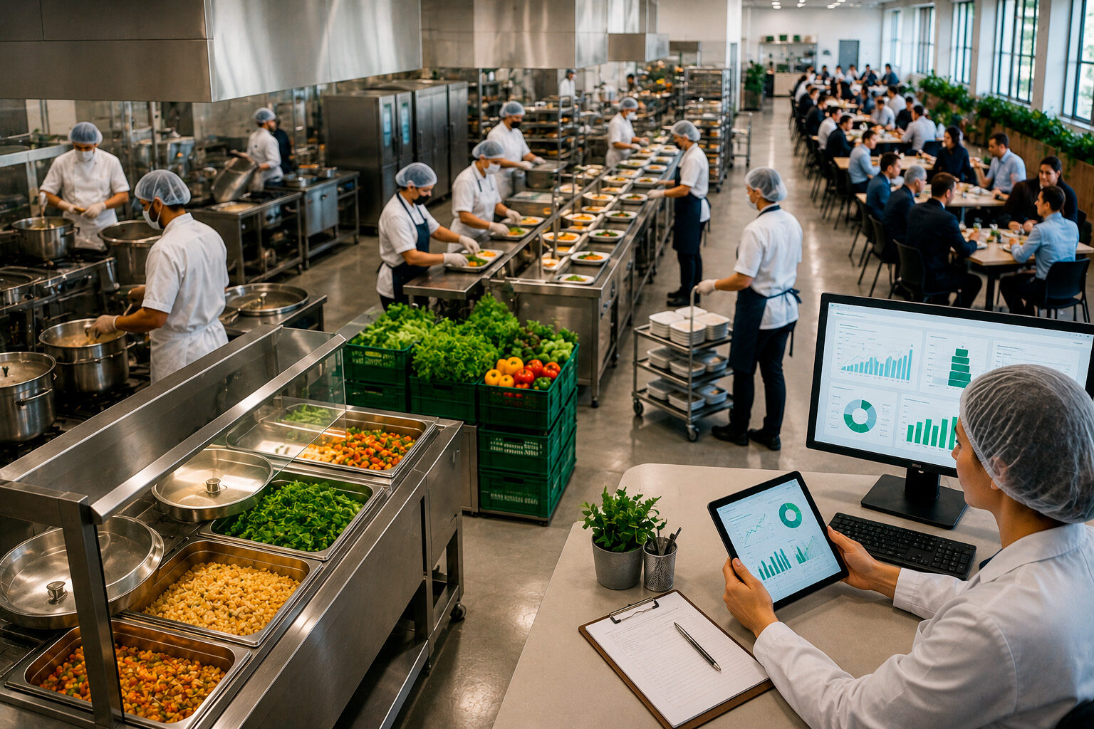 Alimentação corporativa em grandes empresas