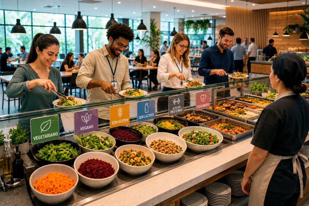 Alimentação corporativa personalizada